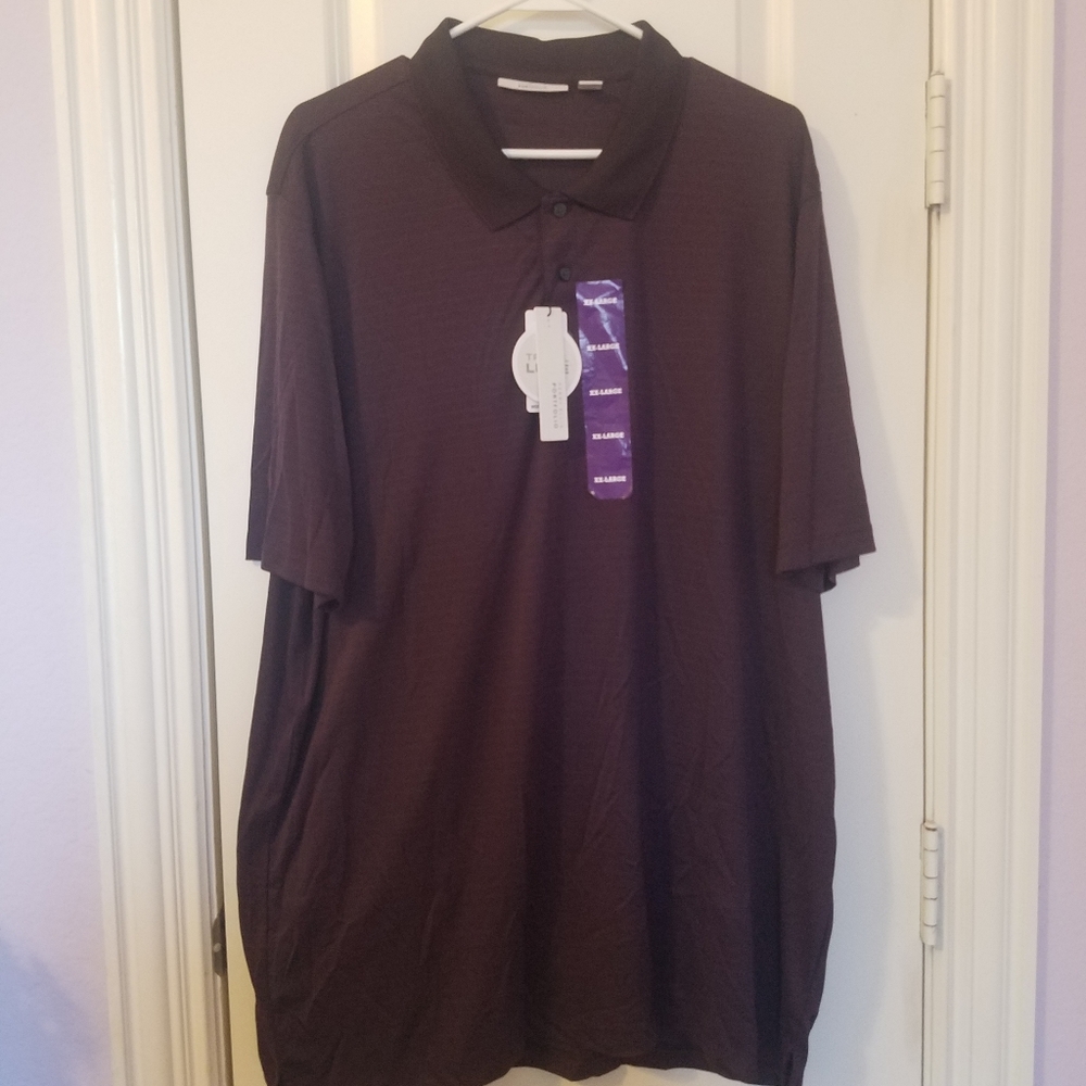NWT Perry Ellis Portfolio Dark Purple Polo